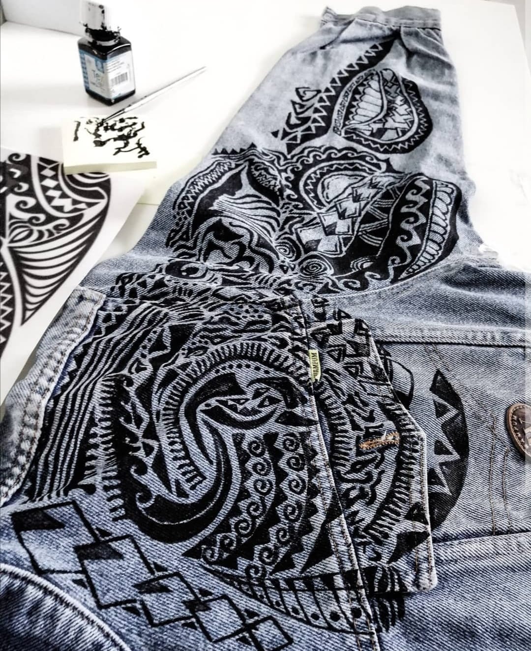TATTOO DENIM JACKET - Youcust